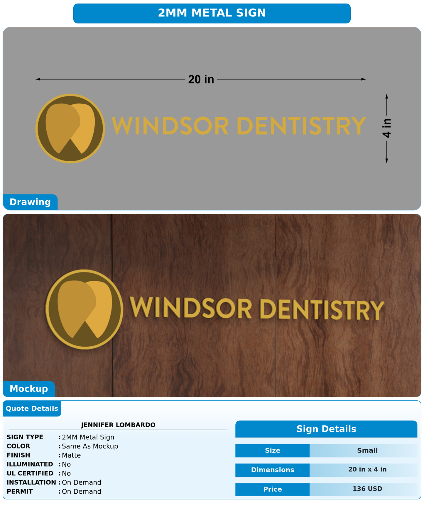 CUSTOM MOCKUP SIGN FOR Jennifer Lombardo