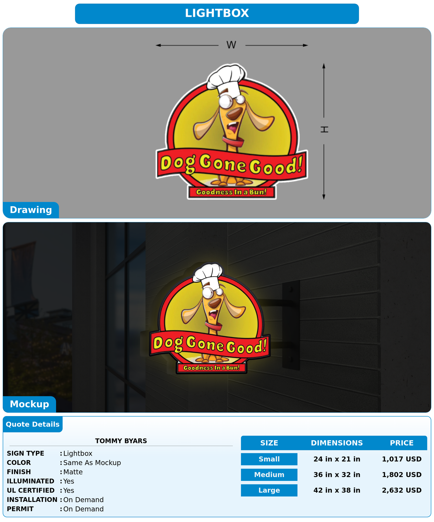 CUSTOM MOCKUP SIGN FOR Tommy Byars