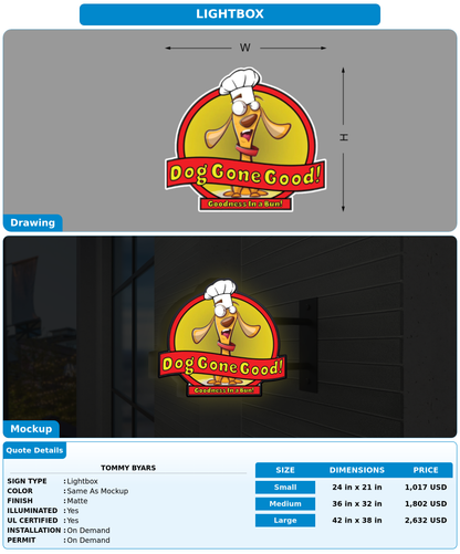 CUSTOM MOCKUP SIGN FOR Tommy Byars