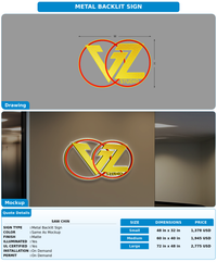 CUSTOM MOCKUP SIGN FOR SAW CHIN