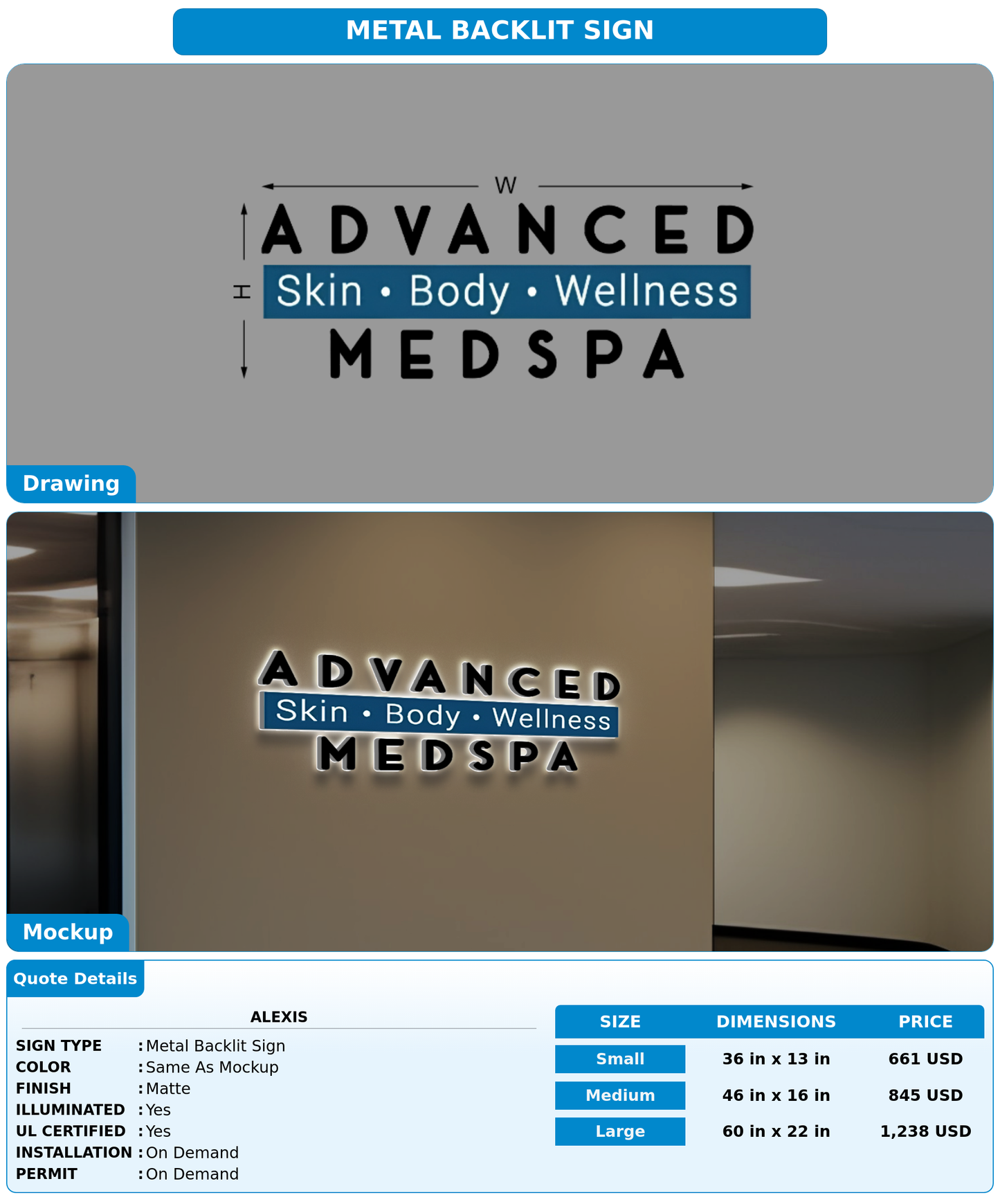 CUSTOM MOCKUP SIGN FOR Alexis
