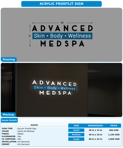 CUSTOM MOCKUP SIGN FOR Alexis