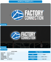 CUSTOM MOCKUP SIGN FOR Justin Rains
