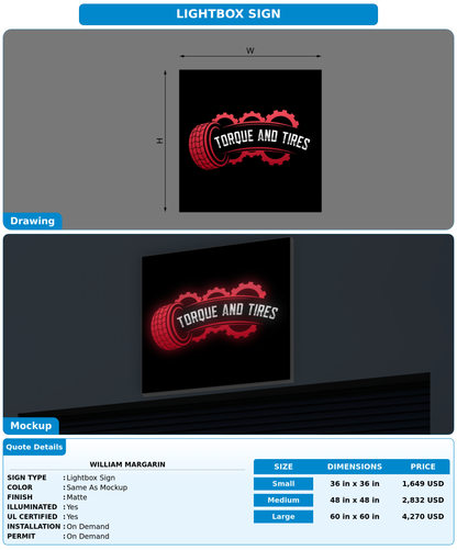CUSTOM MOCKUP SIGN FOR William Margarin