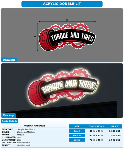CUSTOM MOCKUP SIGN FOR William Margarin