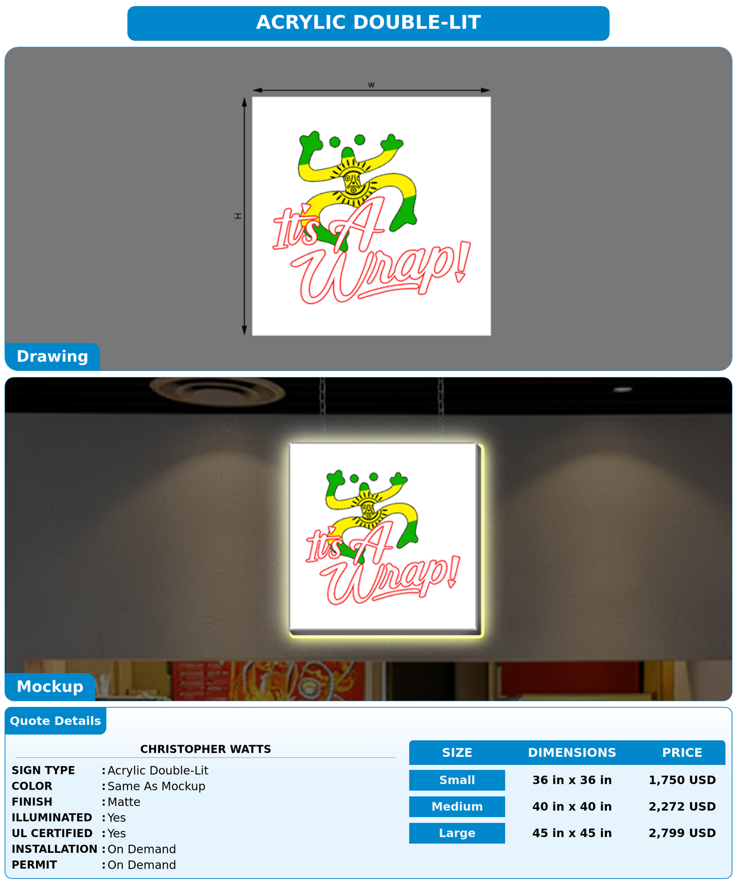 CUSTOM MOCKUP SIGN FOR Christopher Watts