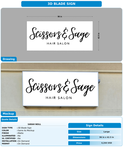CUSTOM MOCKUP SIGN FOR Sarah Neill