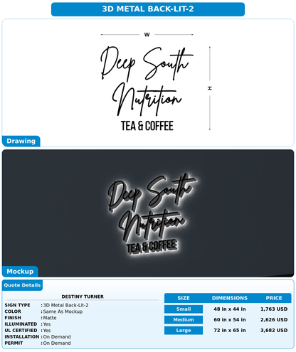 CUSTOM MOCKUP SIGN FOR Destiny Turner