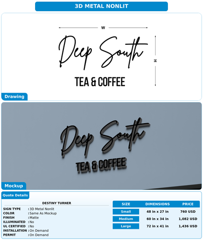 CUSTOM MOCKUP SIGN FOR Destiny Turner
