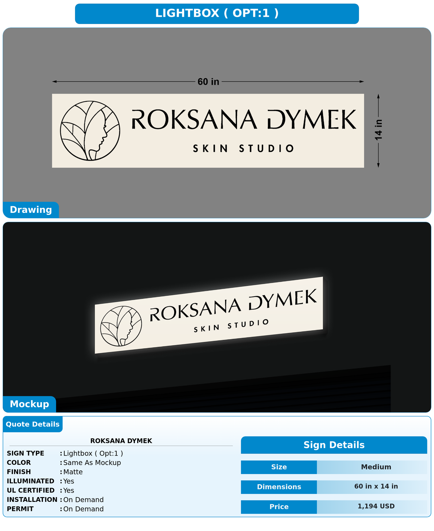 CUSTOM MOCKUP SIGN FOR Roksana Dymek