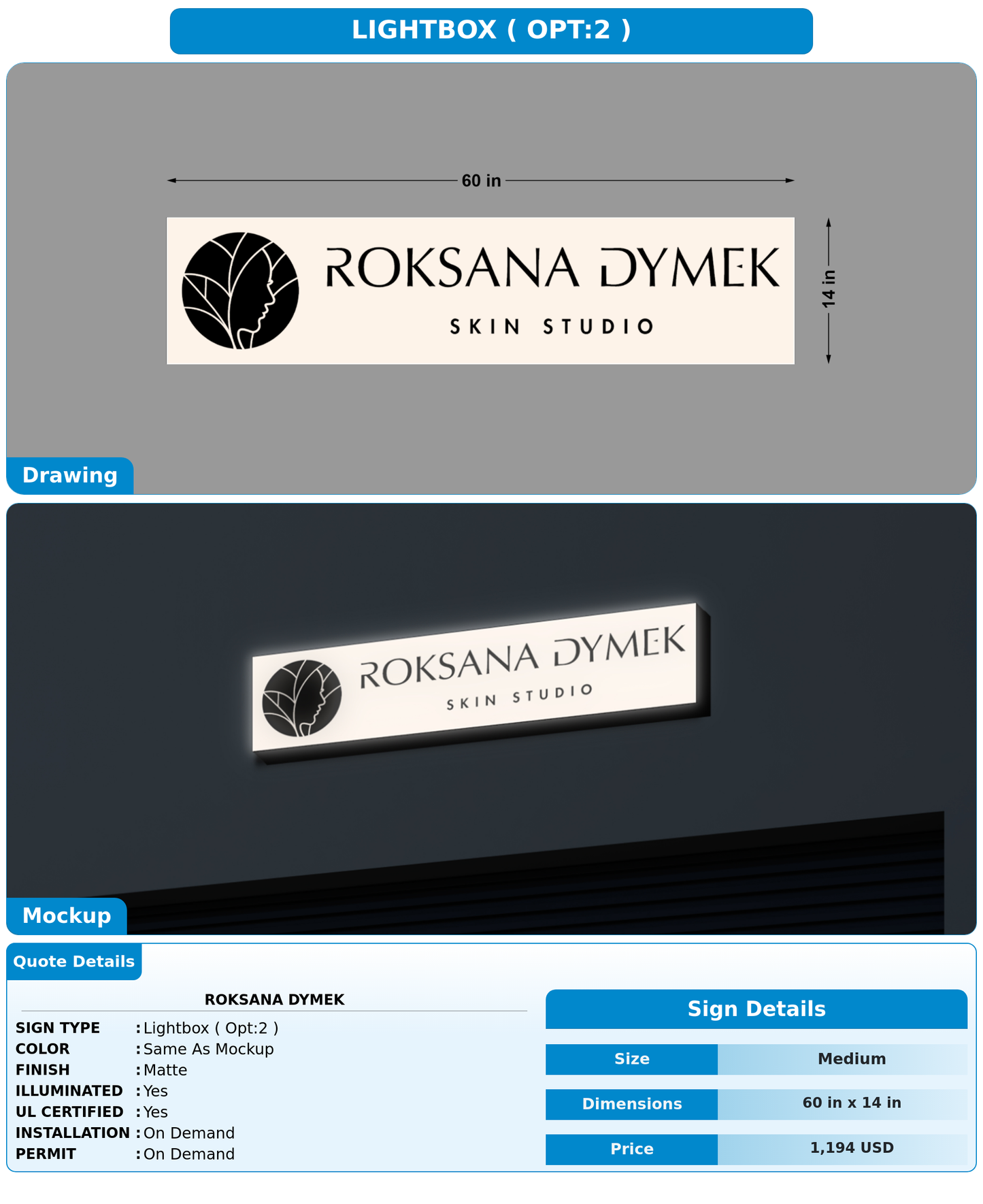 CUSTOM MOCKUP SIGN FOR Roksana Dymek