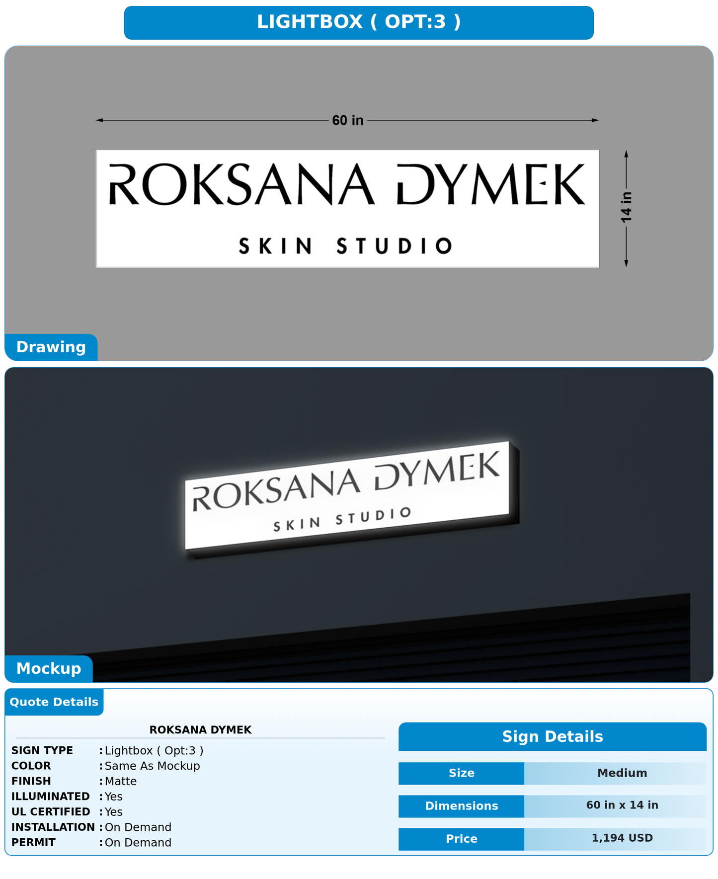 CUSTOM MOCKUP SIGN FOR Roksana Dymek