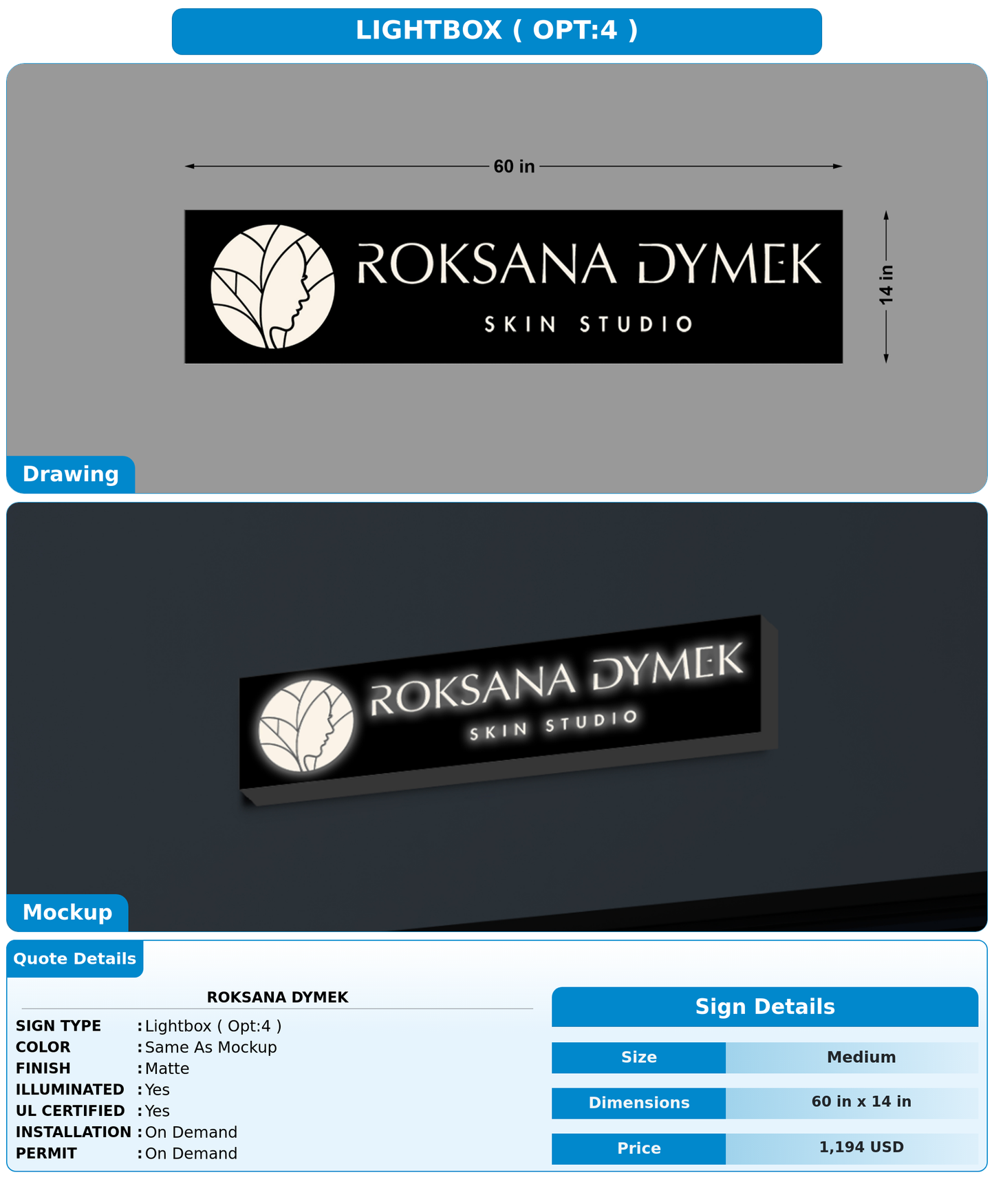 CUSTOM MOCKUP SIGN FOR Roksana Dymek