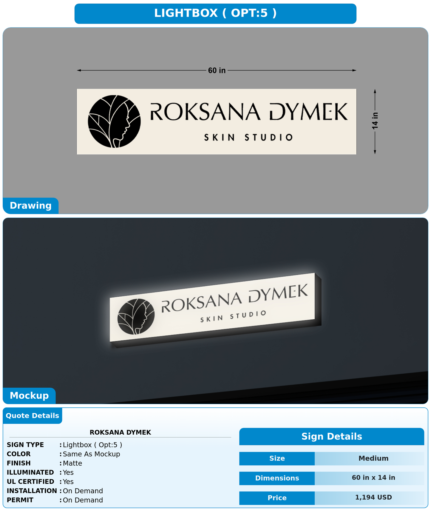 CUSTOM MOCKUP SIGN FOR Roksana Dymek