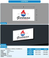 CUSTOM MOCKUP SIGN FOR Gartman A/C, Heating, & Plumbing LLC