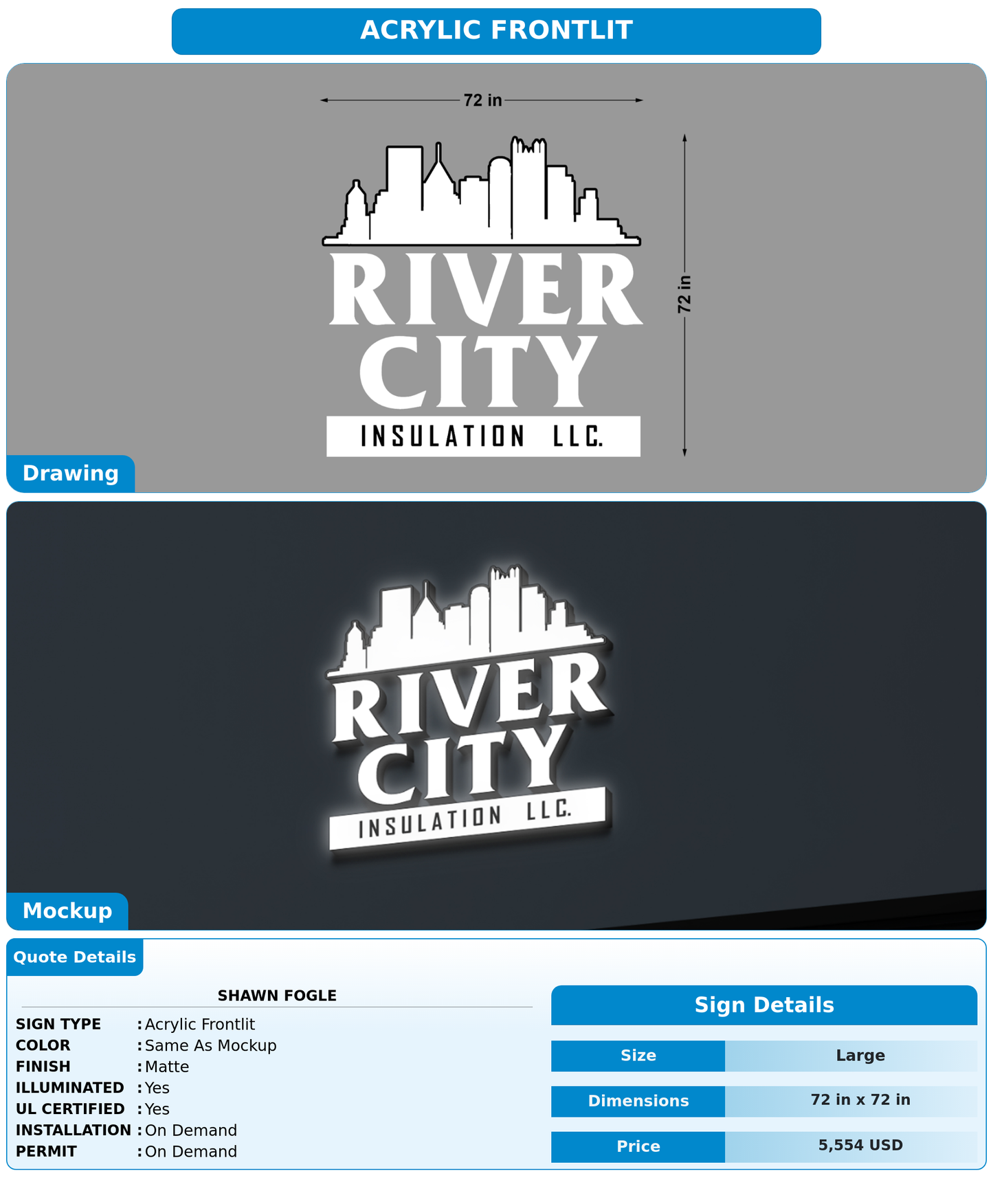 CUSTOM MOCKUP SIGN FOR Shawn Fogle