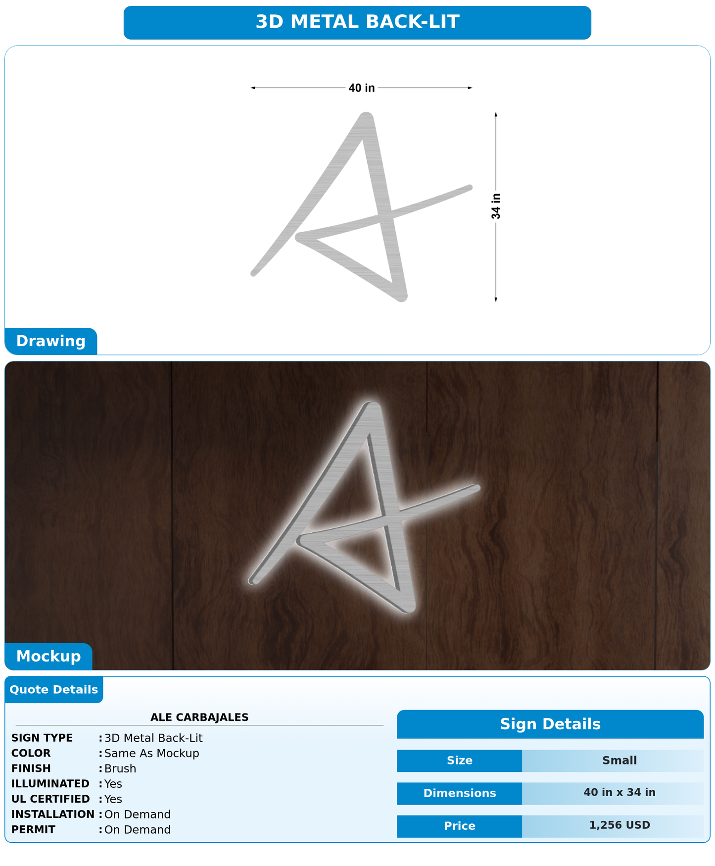 CUSTOM MOCKUP SIGN FOR Ale Carbajales