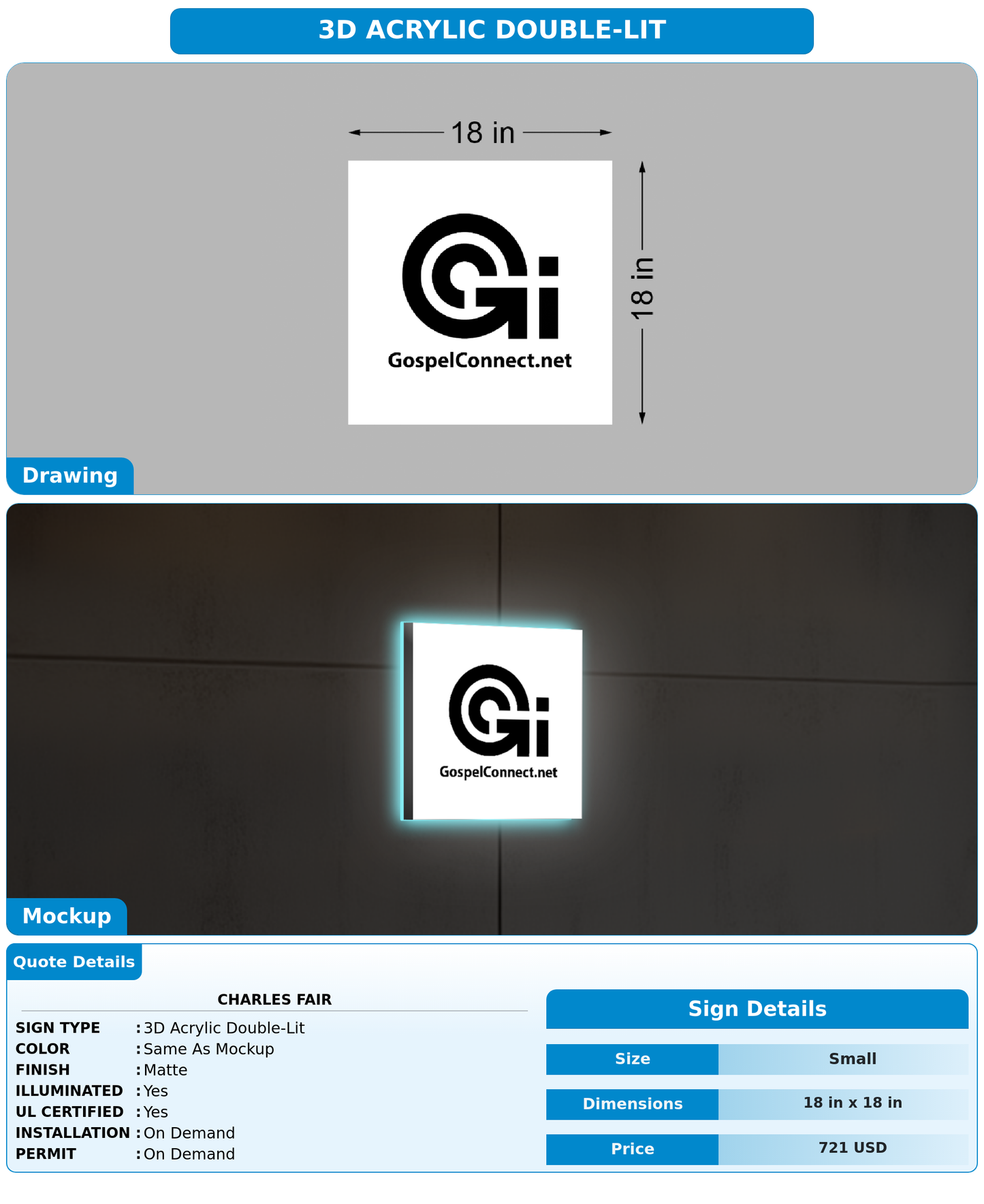 CUSTOM MOCKUP SIGN FOR Charles Fair