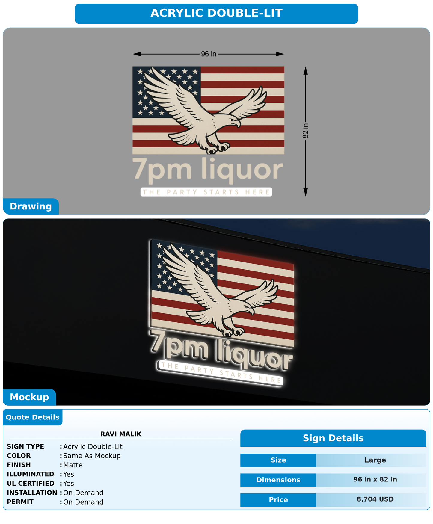 CUSTOM MOCKUP SIGN FOR Ravi Malik