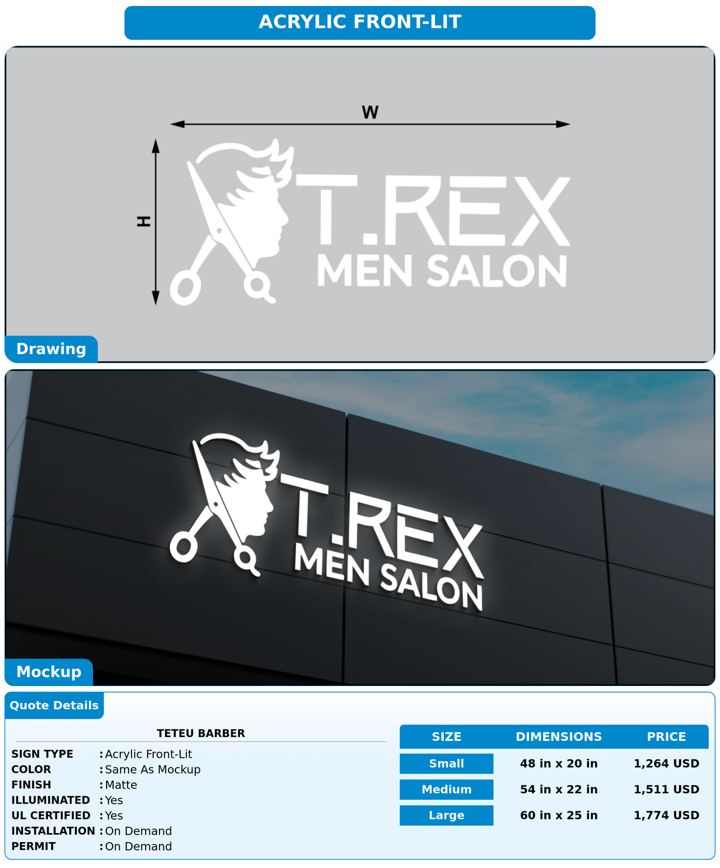 CUSTOM MOCKUP SIGN FOR Teteu Barber