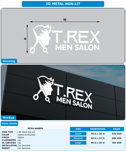 CUSTOM MOCKUP SIGN FOR Teteu Barber