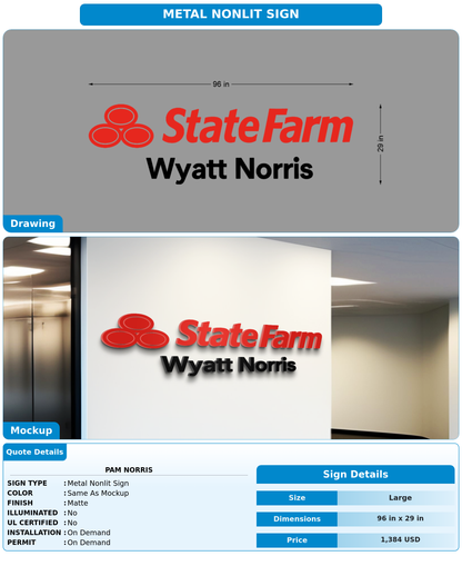 CUSTOM MOCKUP SIGN FOR Pam Norris
