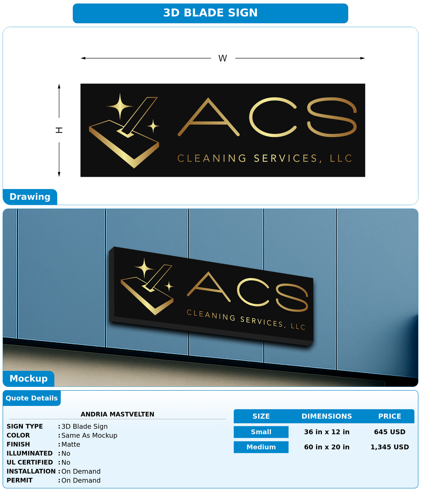 CUSTOM MOCKUP SIGN FOR Andria Mastvelten
