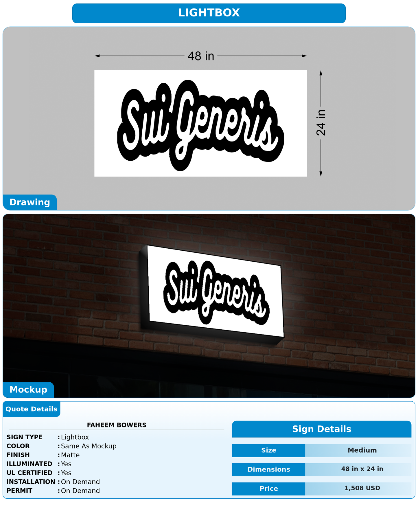 CUSTOM MOCKUP SIGN FOR Faheem Bowers