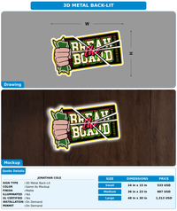 CUSTOM MOCKUP SIGN FOR Jonathan Cole