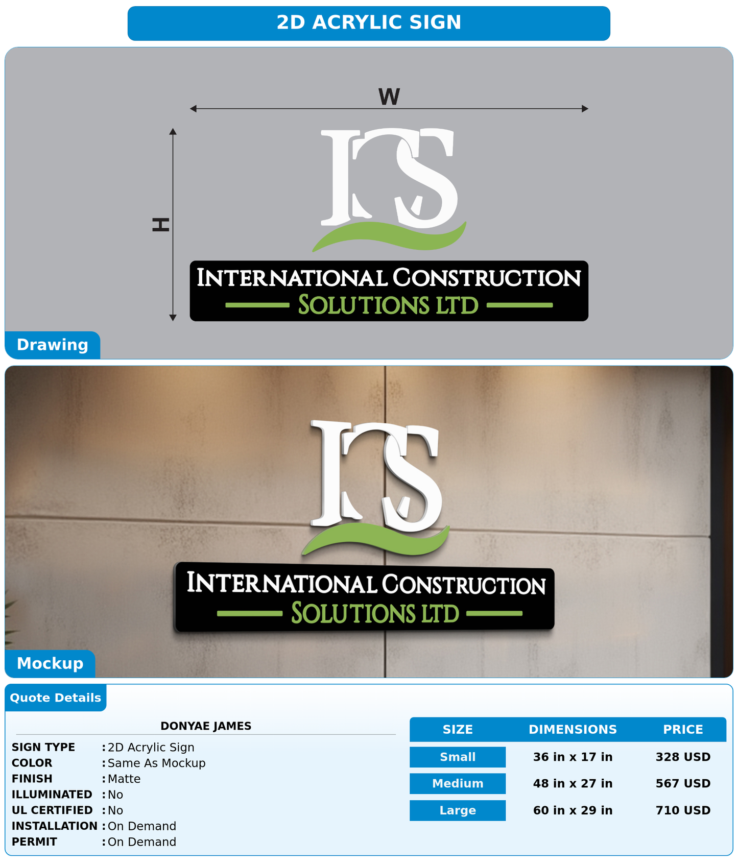 CUSTOM MOCKUP SIGN FOR Donyae James