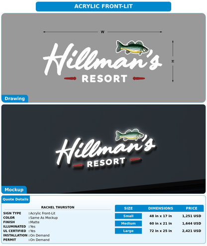 CUSTOM MOCKUP SIGN FOR Rachel Thurston