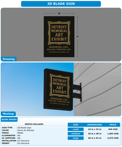 CUSTOM MOCKUP SIGN FOR Demyia Williams