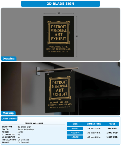 CUSTOM MOCKUP SIGN FOR Demyia Williams