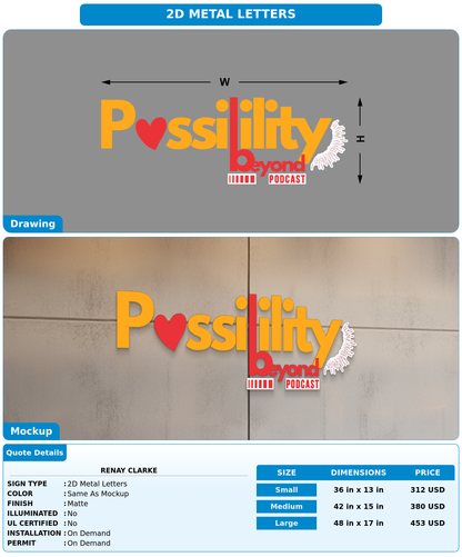 CUSTOM MOCKUP SIGN FOR Renay Clarke