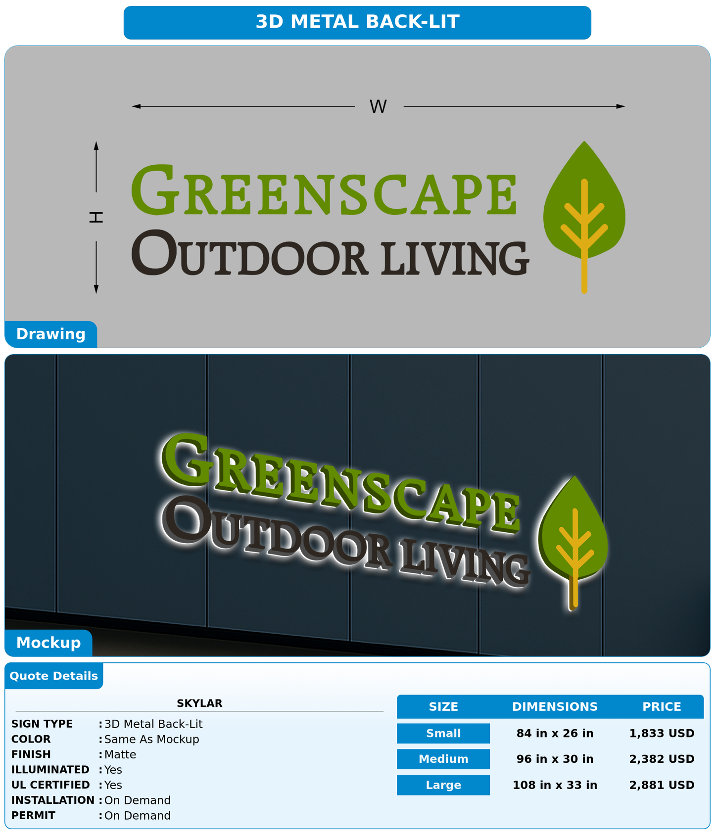 CUSTOM MOCKUP SIGN FOR Skylar