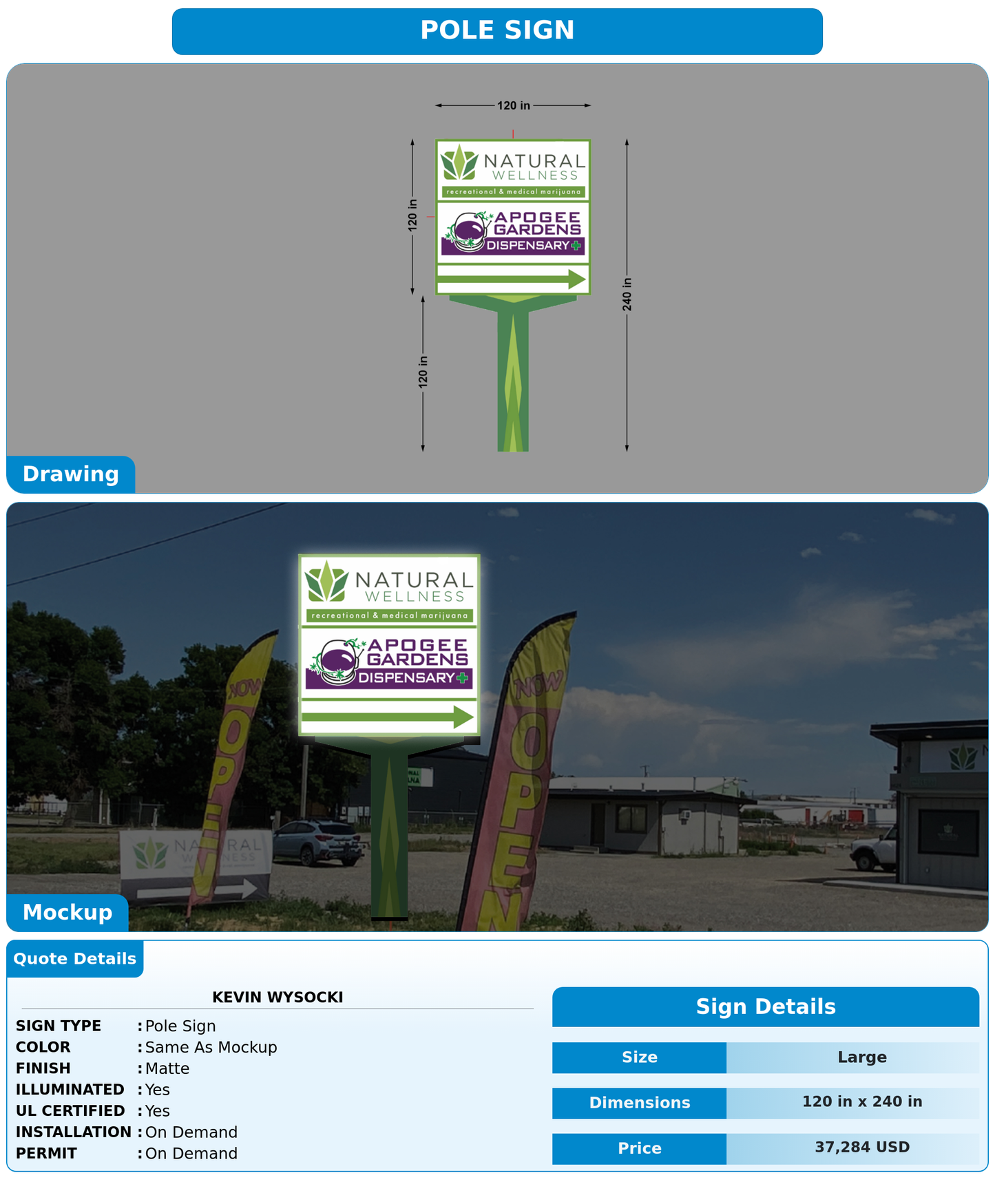 CUSTOM MOCKUP SIGN FOR Kevin Wysocki
