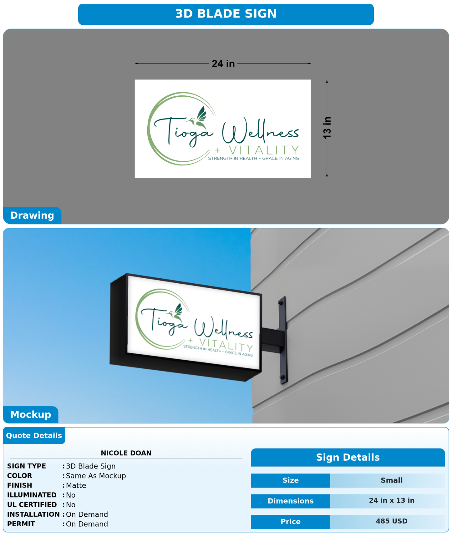 CUSTOM MOCKUP SIGN FOR nicole doan