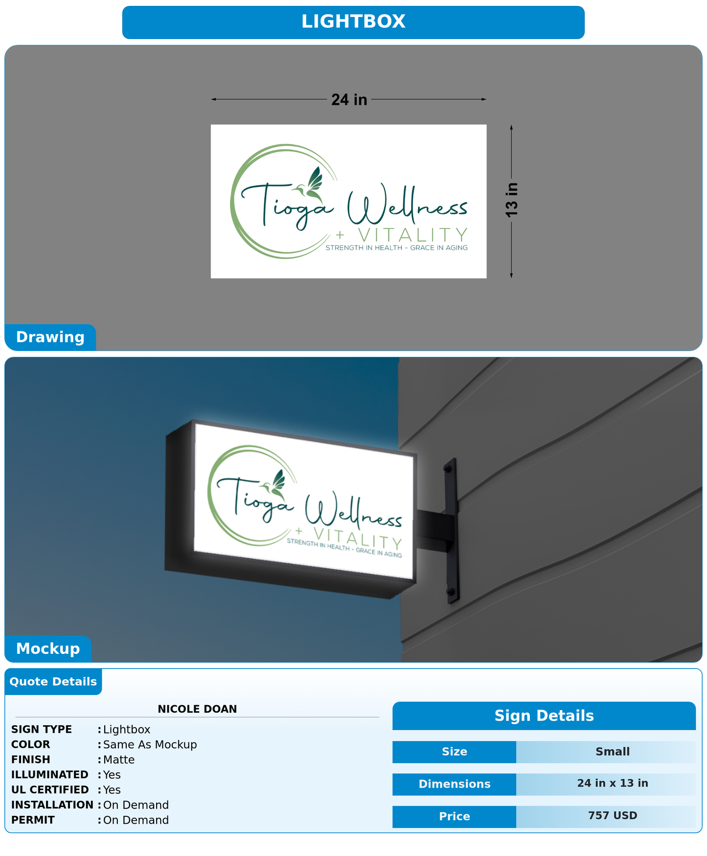 CUSTOM MOCKUP SIGN FOR nicole doan
