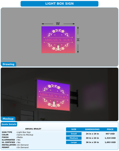 CUSTOM MOCKUP SIGN FOR Abigail Braley