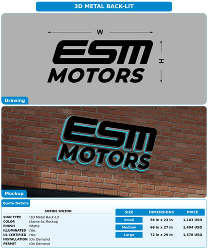 CUSTOM MOCKUP SIGN FOR Sophie Wilton
