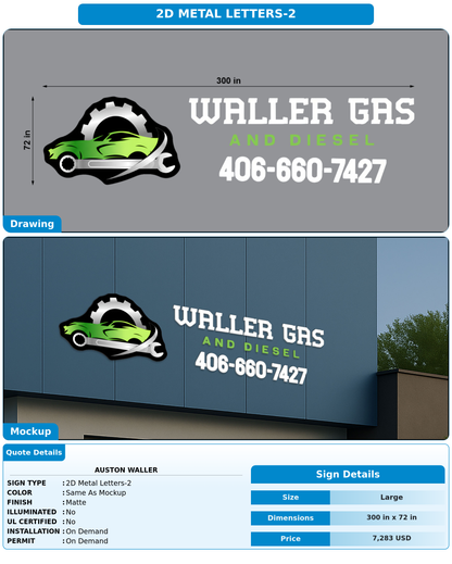 CUSTOM MOCKUP SIGN FOR Auston waller