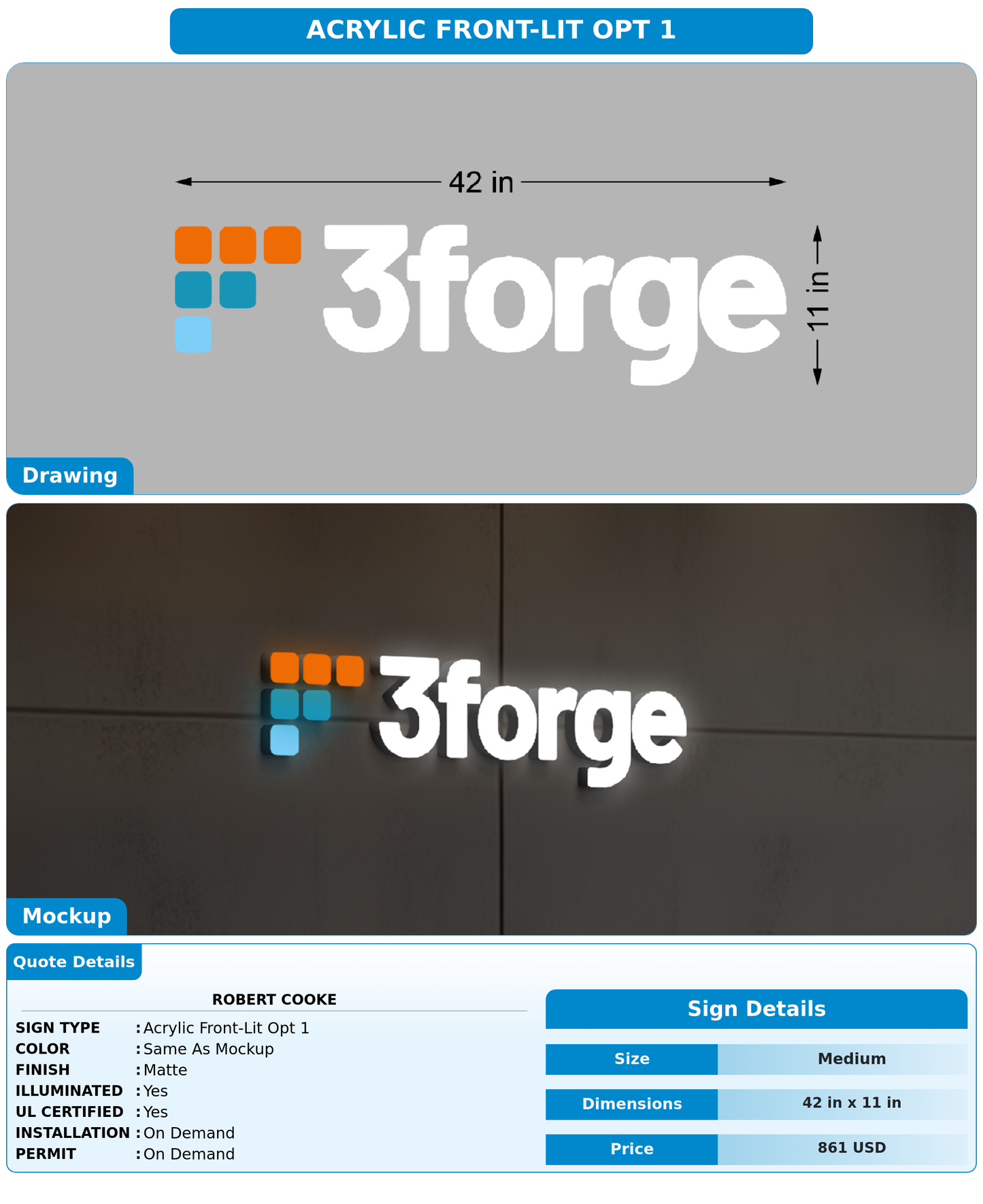 CUSTOM MOCKUP SIGN FOR Robert cooke