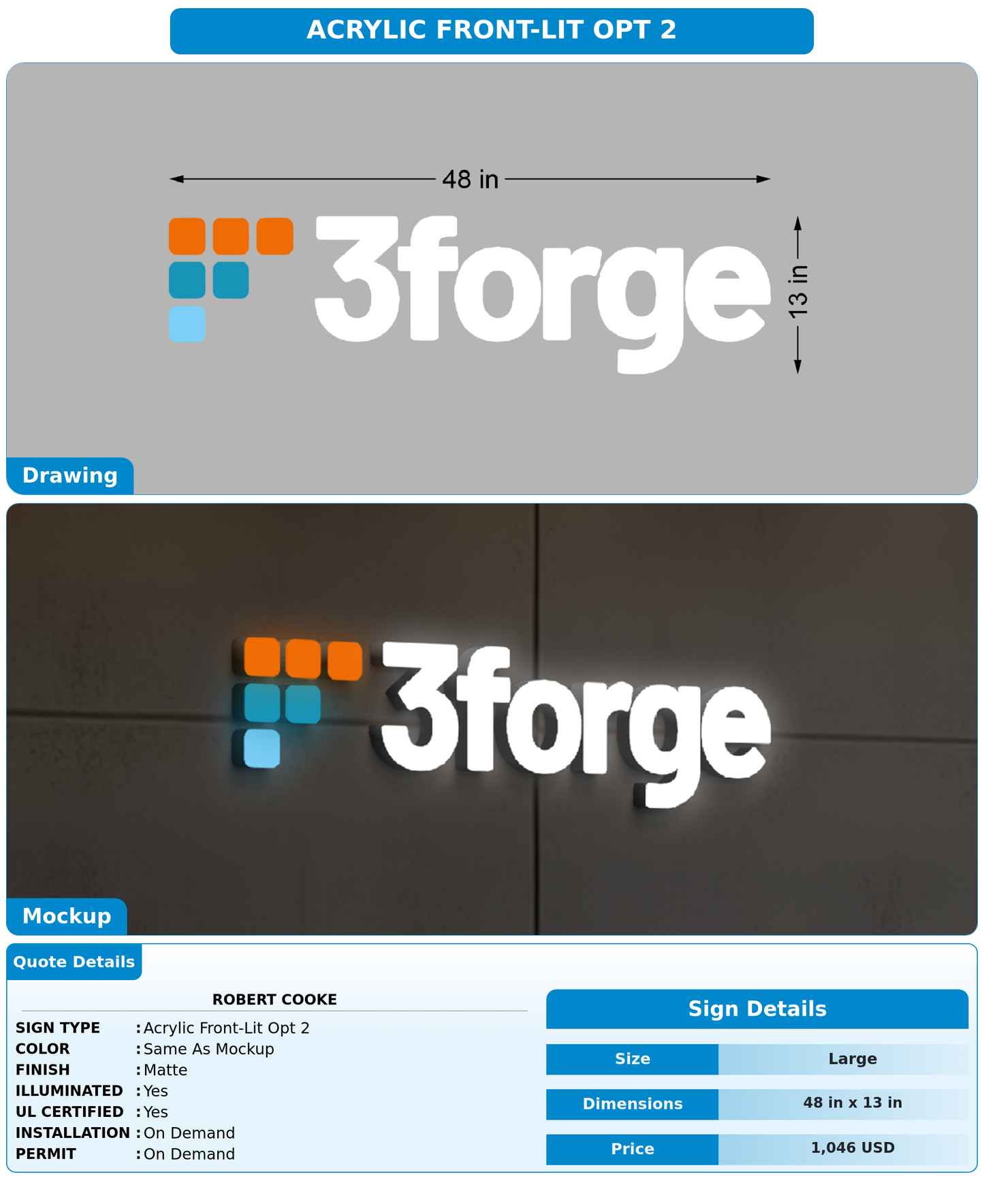 CUSTOM MOCKUP SIGN FOR Robert cooke