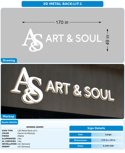 CUSTOM MOCKUP SIGN FOR Amanda Adams