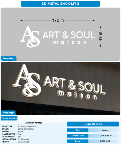 CUSTOM MOCKUP SIGN FOR Amanda Adams