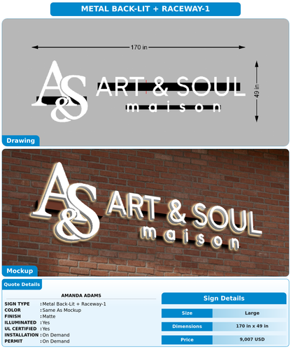 CUSTOM MOCKUP SIGN FOR Amanda Adams