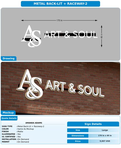 CUSTOM MOCKUP SIGN FOR Amanda Adams
