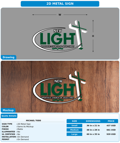 CUSTOM MOCKUP SIGN FOR Michael Todd