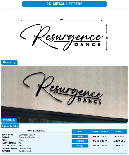 CUSTOM MOCKUP SIGN FOR Rachel Blecha