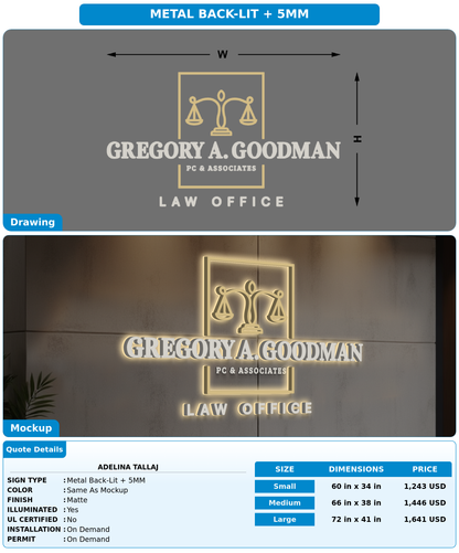 CUSTOM MOCKUP SIGN FOR Adelina tallaj